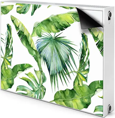 Produktbild von Magnet Radiator Magnet Mat Heizkörperverkleidung Heizkörper-Abdeckung Heizung 80x60 cm  - Blätter, Dschungel