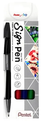 Produktbild von PentelArts Faserschreiber Sign Pen S520 4er Etui