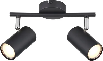 Produktbild von GLOBO 57914-2, Schwarz, Chrom, Metall, IP20, I, GU10, LED
