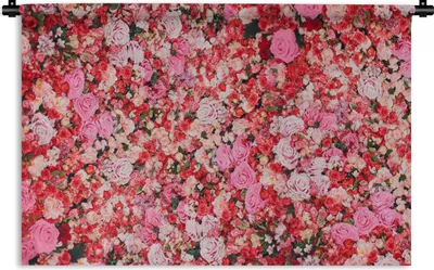 Produktbild von MuchoWow® Wandteppich Wandbehang Blumen - Farben - Rosen 90x60 cm Tapisserie Dekoration Wandtuch - Wandskulpturen - Bildteppich