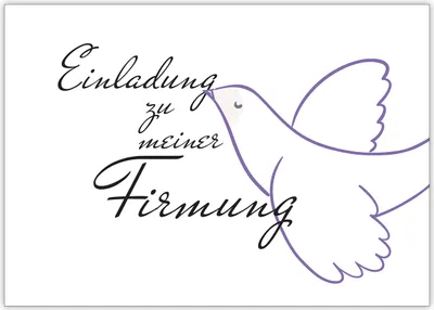 Produktbild von Moderne Einladungskarte mit Taube: Einladung zu meiner Firmung