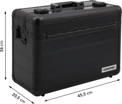 Produktbild von Pilotenkoffer anndora Aktenkoffer Businesskoffer TSA Schlösser Aluminium Oberfläche Schwarz - Schwarz