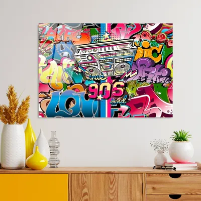 Produktbild von Wallity, UV-714 70 x 100, Dekorative Malerei aus gehärtetem Glas, Mehrfarbig, 100 % gehärtetes Glas, 70 x 100 cm