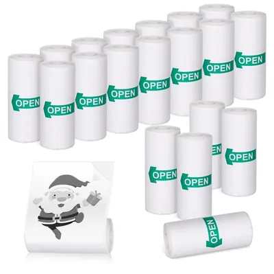 Immagine prodotto di Carta termica adesiva per stampante - 57 x 25 mm - 20 rotoli - Bianco