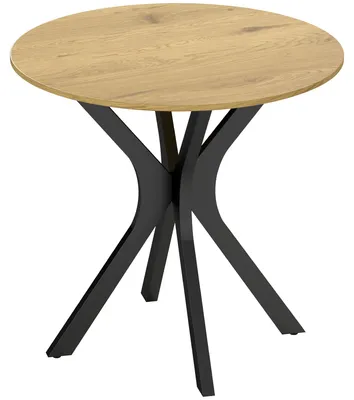 Produktbild von Esstisch Küchentisch Runder Tisch, Modernes Design, 78 cm x 78 cm x 75 cm, Naturholz