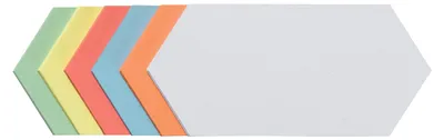 Produktbild von Franken GmbH FRANKEN - Moderationskarte - Rhombus - 9.5 x 20.5 cm - weiß, Gelb, Rot, grün, orange, Hellblau (Packung mit 300)