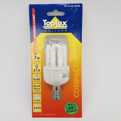 Produktbild von Spahn Energiesparlampe, 7W, E14, 2700K, 8000 Leuchtstunden