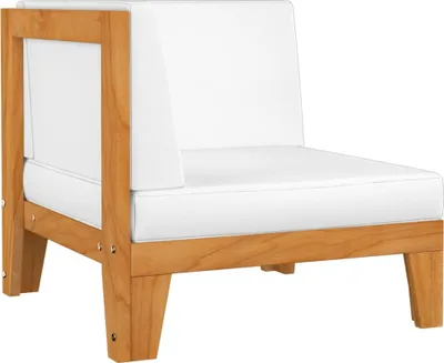Produktbild von Modular-Ecksofa mit Cremeweißen Kissen Akazie Massivholz , Gartensofas Design 2024