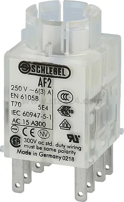 Productafbeelding van Georg Schlegel schakelcontacten, 2 normaal open + 2 normaal gesloten contacten, platte stekker, 2,8 mm x 0,8 mm - 1 stuk