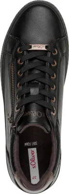 Produktbild von s.Oliver Damen Sneaker Slipper mit Reißverschluss und Plateausohle 5-23600-42, Größe:41 EU, Farbe:Schwarz