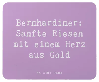 Produktbild von Mr. & Mrs. Panda Mauspad Spruch Bernhardiner Herz - Lavendeltraum - Geschenk, Mousepad, Hunderassen, Mouse Pad, pc, Hunderasse, liebevolle Begleitung, Therapiehunde