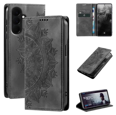 Produktbild von Mandala Handyhülle für Samsung Galaxy A27 5G RFID Schutz Klapphülle Case Cover Design Schutzhülle Farbe: Schwarz