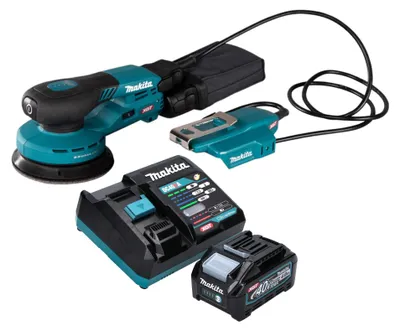 Imagen del producto de Makita BO 003 CGM101 Lijadora rotorbital sin cable 40 V máx. 125 mm 3,0 mm carrera Sin escobillas + 1x batería 4,0 Ah + cargador