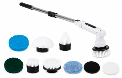 Obrázok produktu pre Verk 27638 Teleskopická rotačná čistiaca kefa, 25 W, 8 nástavcov, bielo-čierna