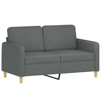 Produktbild von ZMH 2-tlg. Sofagarnitur mit Kissen Dunkelgrau Stoff