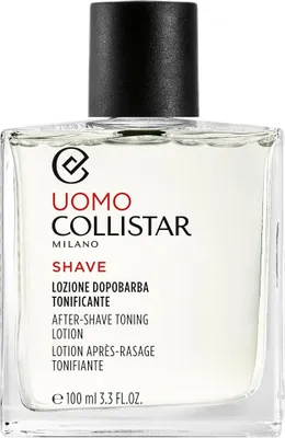 Zdjęcie produktu dla Collistar After-Shave Toning Lotion, Balsam po goleniu, Skóra uniwersalna, 100 ml, Nawilżający, Orzeźwiający, Kojąca, Butelka, AQUA, OCTYLDODECANOL, VEGETABLE OIL, DICAPRYLYL CARBONATE, BUTYLENE GLYCOL, COCO-CAPRYLATE,...