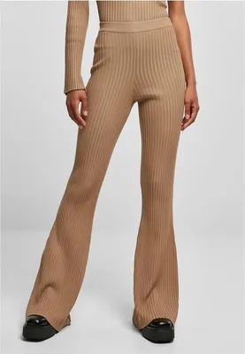 Obrázok produktu pre Dámske legíny Urban Classics Ladies Flared Rib Knit Leggings unionbeige - L