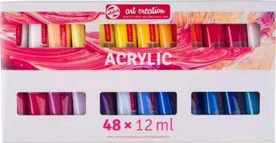 Produktbild von Acrylfarben Set Malen 48 Farben 12ml Tuben für kreativen Spaß