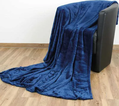 Obrázok produktu pre Plyšová deka "Celina" - vysokokvalitná plyšová deka, 80 x 120 cm - modrá