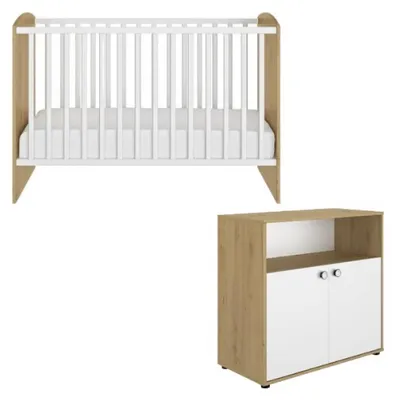 Image de Galipette Ensemble duo lit 70x140 et commode