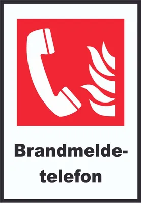 Produktbild von Brandmeldetelefon Schild A2 Rückseite selbstklebend