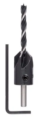Produktbild von Holzspiralbohrer mit Senker D= 5,0 mm; L= 85 mm
