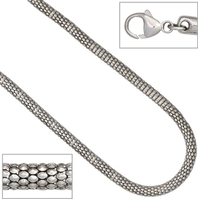 Produktbild von JOBO Halskette Kette 925 Sterling Silber rhodiniert 42 cm Karabiner