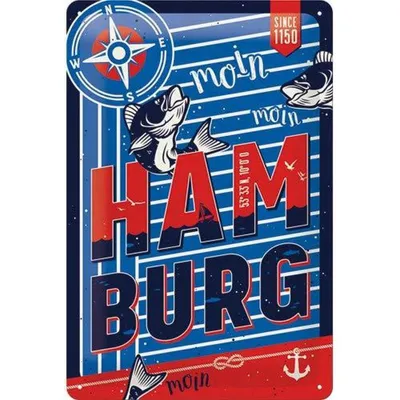 Produktbild von Nostalgic-Art - Blechschild 20 x 30cm - Hamburg - Moin Moin