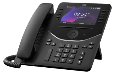 Produktbild von Cisco Desk Phone 9861 - VoIP-Telefon - mit Trusted Platform Module (TPM) 2.0 mit Rufnummernanzeige/Anklopffunktion - IEEE 802.11a/b/g/n/ac (Wi-Fi) / Bluetooth 5.2 LE - SIP, SDP, RTCP, RTP, SRTP - 130 Leitungen - Carbon Black