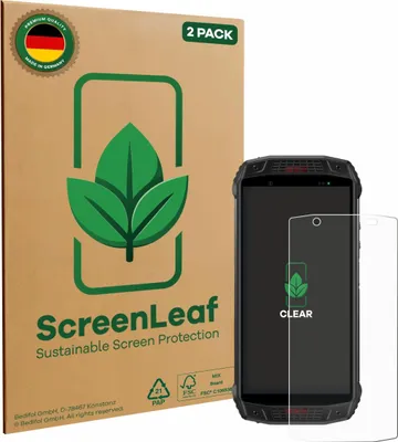 Produktbild von 2x ScreenLeaf Schutzfolie für Ulefone Armor 15 nachhaltiger Displayschutz Display Schutz Folie Klar Transparent