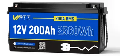 Obrázek produktu pro Lithiová baterie - LiFePO4 baterie - Baterie pro karavany - Baterie pro lodě - Baterie pro ukládání energie - Kapacita 12,8V 200Ah