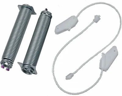 Produktbild von NEU Bosch Siemens 754873 00754873 2x Feder Farbcode Rosa 2x Seilzug + Montageanleitung für Türscharnier Spülmaschine Geschirrspüler auch Balay Constructa Gaggenau Junker Neff Viva