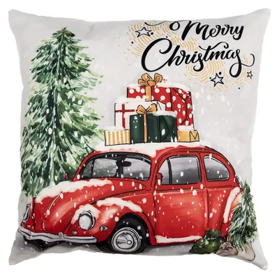 Produktbild von Clayre & Eef Kissenbezug 45x45 cm Beige Polyester Weihnachtsbaum