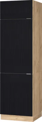 Produktbild von Kühlumbauschrank Vicco Fame-Line Schwarz gestreift 60 cm, Model 50831