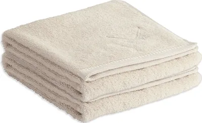 Produktbild von Sansibar Sylt Handtuch 2er Set Frottier-Serie „Classic“, (2er Set), sand, mit hochwertiger Sansibar Säbel-Stickerei
