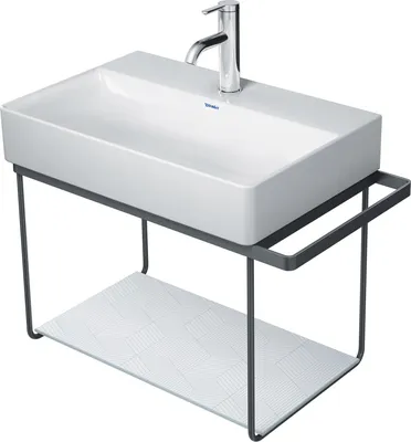 Produktbild von Metallkonsole DURASQUARE wandh für Waschtisch 235660 schwarz matt schwarz matt