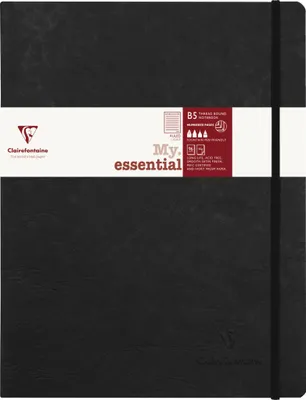 Produktbild von Clairefontaine 5x Notizbuch 96 Blatt liniert Papier elfenbein Schwarz 794461C