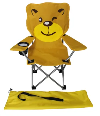 Produktbild von Kinder Anglersessel m. Getränkehalter Garten Campingstuhl faltbar Bär