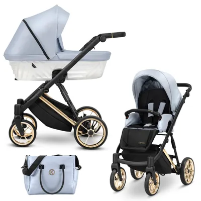 Immagine prodotto di Kunert IVENTO PREMIUM 2in1 in ecopelle blu con telaio oro
