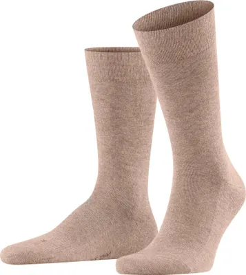 Image de FALKE Chaussettes pour hommes - Sensitive London, bas, uni, mélange de coton Marron clair 43-46