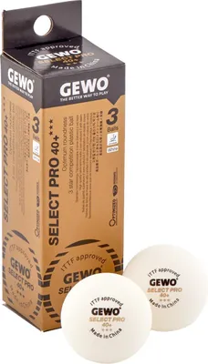 Produktbild von GEWO Tischtennisbälle Select PRO 40+, 3 Stück, ITTF-e- Wettkampf- 3 Sterne