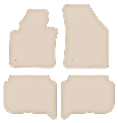 Obrázok produktu pre Velúrové autokoberce pre: Volkswagen Touran I 2004-2010 (minivan) – sada 4 ks, béžové, na mieru – Wielganizator FORTUNA