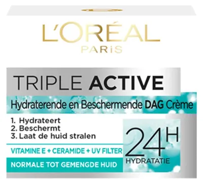 Produktbild von L’Oréal Paris Triple Active Tagescreme für normale bis Mischhaut 50 ml