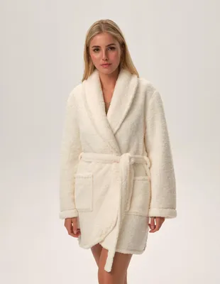 Produktbild von Damenbademantel Henderson ecru hochwertiges Polyester pflegeleicht L/XL