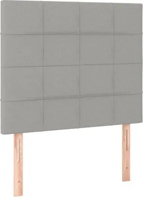 Produktbild von Kopfteile 2 Stk. Hellgrau 100x5x78/88 cm Stoff