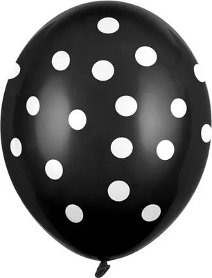 Produktbild von Luftballons 30cm, Punkte, Pastellschwarz (1 Packung / 50 Stück)