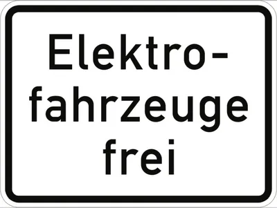 Produktbild von Verkehrsschild VZ1026-61, Elektrofahrzeuge frei, Alu, RA2, 420x315 mm