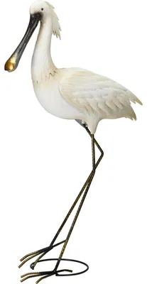 Produktbild von Gartendekoration Tiere / Vogelstatue - Metall - Loffler - 74 cm - fur den Ausenbereich - weis