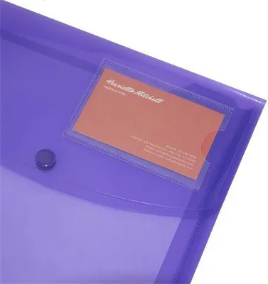 Produktbild von Rapesco 0700 Sammelmappe mit Druckknopf, A4+, Sortierte Transparente Farben