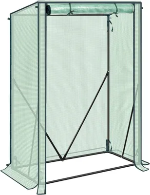 Produktbild von WOLTU Foliengewächshaus Treibhaus PE Gitterplane 50x100x150/132 cm : Grün Farbe: Grün
